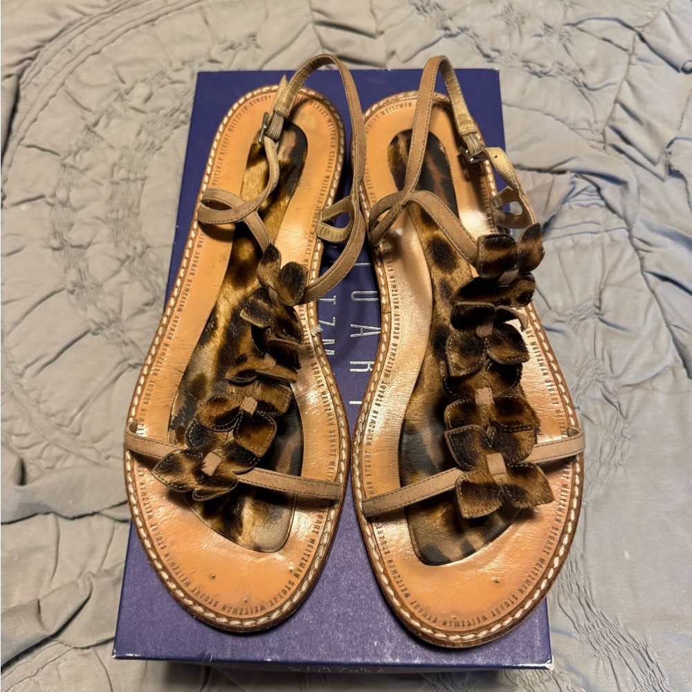 Stuart Weitzman Mayflower sandal, size 7-1/2. These are well worn.